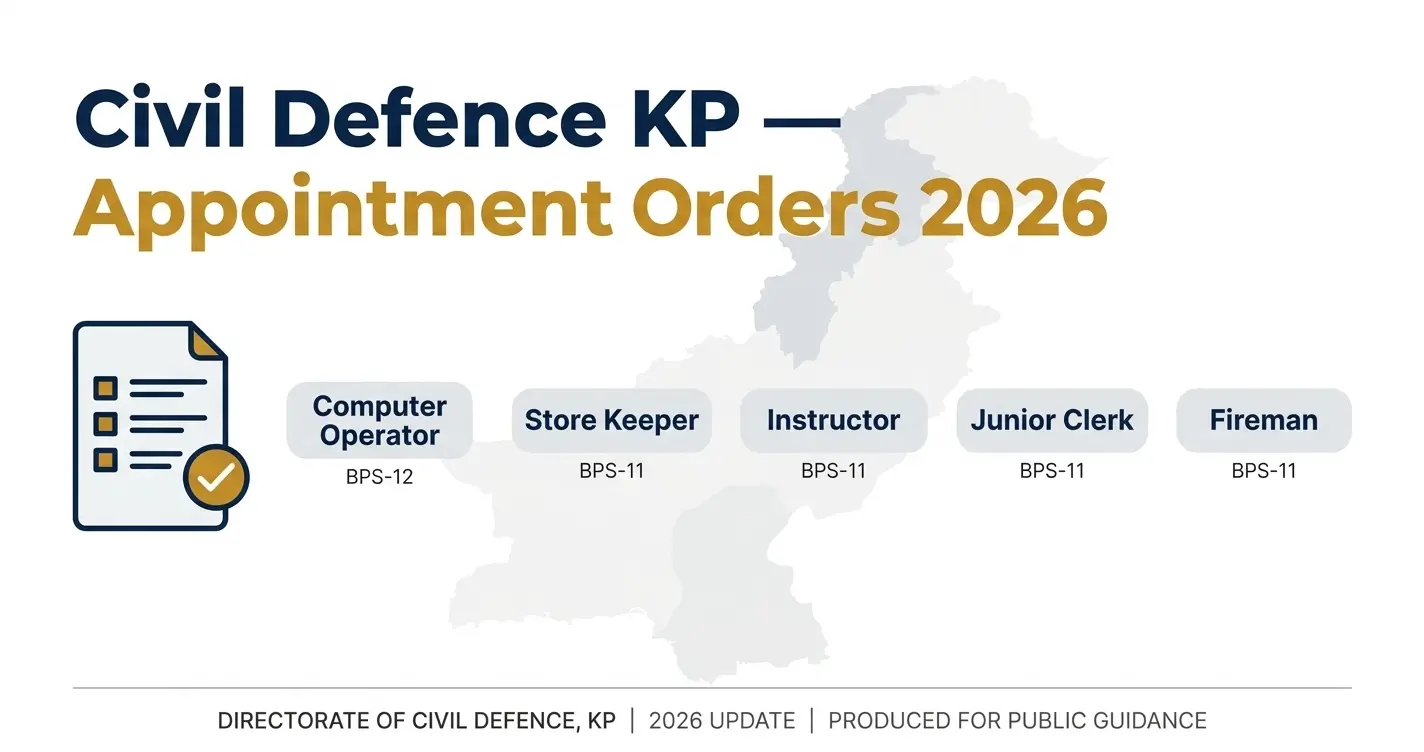 Civil Defence KP Appointment Orders 2026